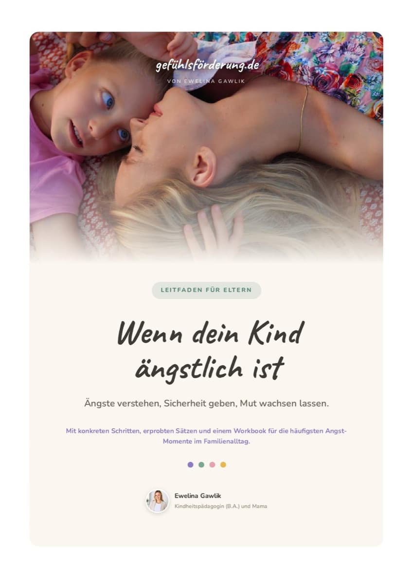 Leitfaden: Wenn dein Kind ängstlich ist, Vorschauseite 1